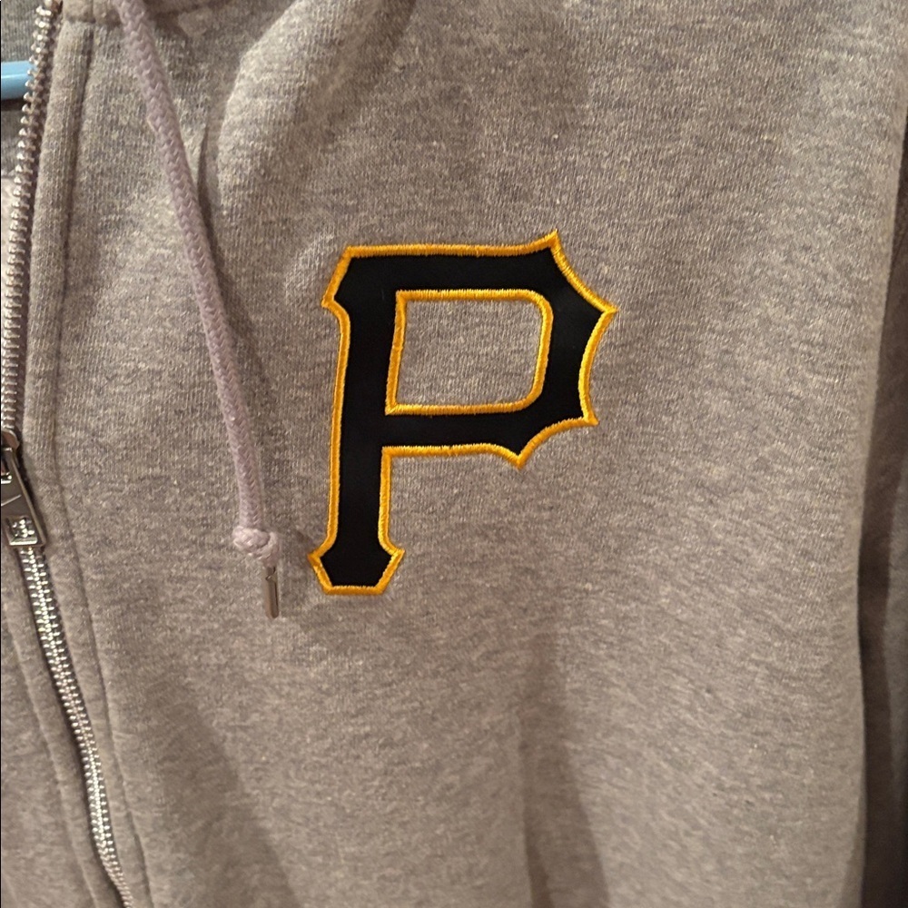 Nike Pittsburgh Pirates Full Zip Hoodie Gray Men’s Large MLB - Picture 3 of 5